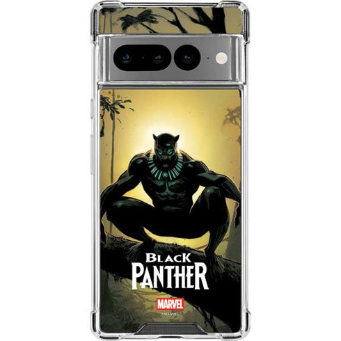 Marvel Black Panther TChalla King of Wakanda Google Pixel 7 Pro Clear Case
