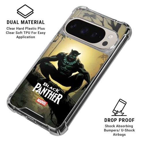 Marvel Black Panther TChalla King of Wakanda Google Pixel 9 Pro XL Clear Case