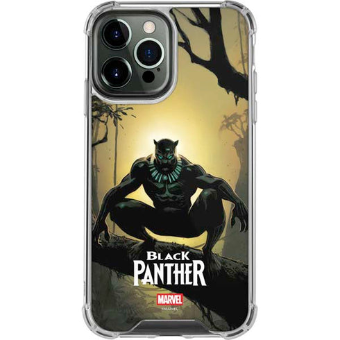 Marvel Black Panther TChalla King of Wakanda iPhone 13 Pro Max Clear Case