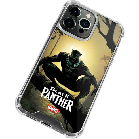 Marvel Black Panther TChalla King of Wakanda iPhone 13 Pro Max Clear Case