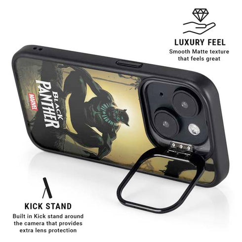 Marvel Black Panther TChalla King of Wakanda iPhone 14 Plus Kickstand Case