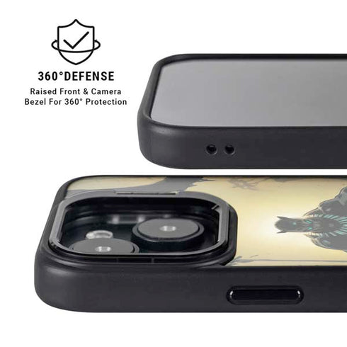 Marvel Black Panther TChalla King of Wakanda iPhone 14 Plus Kickstand Case