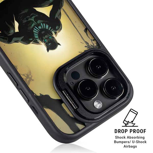 Marvel Black Panther TChalla King of Wakanda iPhone 15 Pro Max Kickstand Case