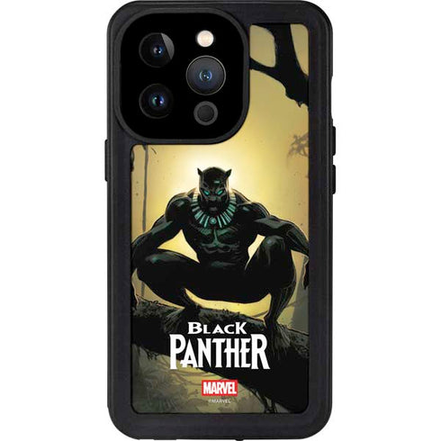 Marvel Black Panther TChalla King of Wakanda iPhone 15 Pro Waterproof Case