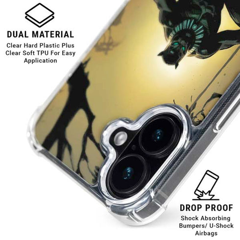 Marvel Black Panther TChalla King of Wakanda iPhone 16 Clear Case