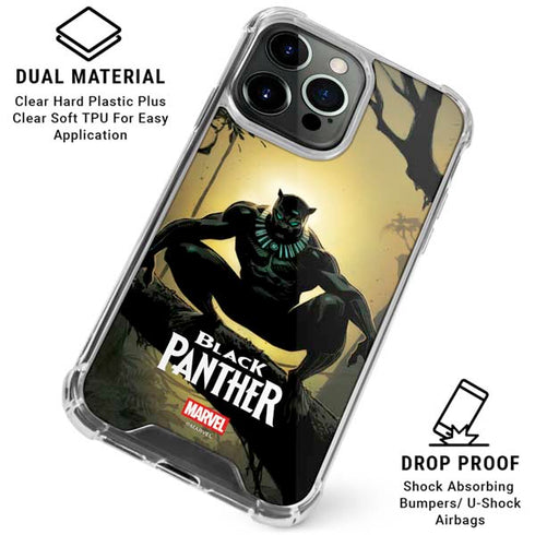 Marvel Black Panther TChalla King of Wakanda iPhone 16 Pro Clear Case
