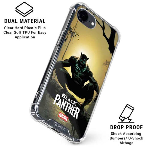 Marvel Black Panther TChalla King of Wakanda iPhone 16e Clear Case