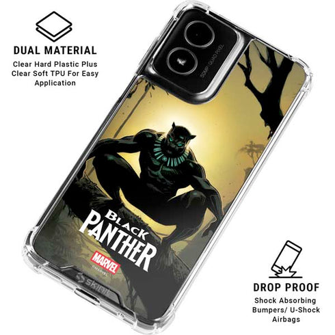 Marvel Black Panther TChalla King of Wakanda Moto G Power 5G (2024) Clear Case