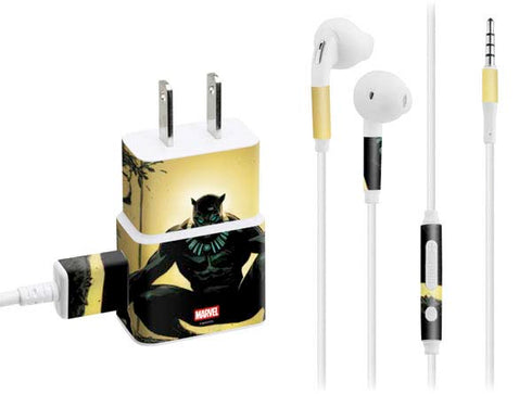 Marvel Black Panther TChalla King of Wakanda Phone Charger Skin