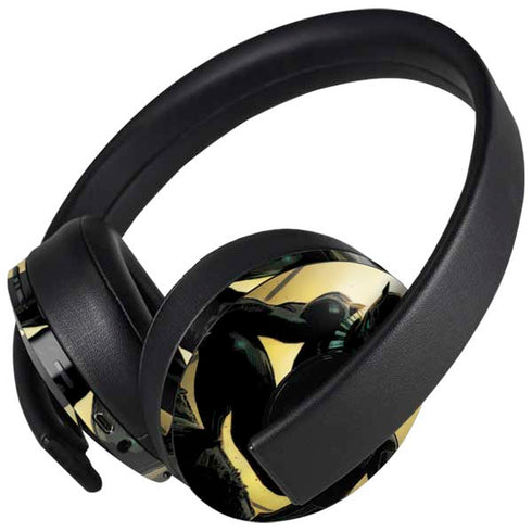 Marvel Black Panther TChalla King of Wakanda PlayStation 4 Gold Wireless Headset Skin