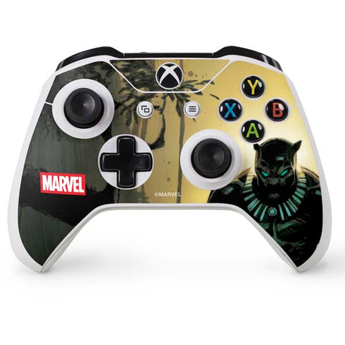 Marvel Black Panther TChalla King of Wakanda Xbox One S Console and Controller Bundle Skin