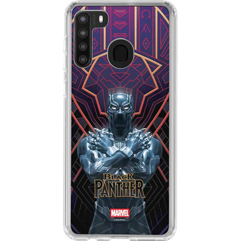 Marvel Black Panther Wakanda Salute Galaxy A21 Clear Case