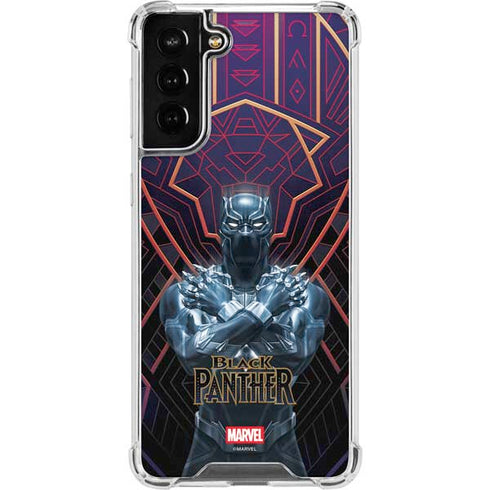 Marvel Black Panther Wakanda Salute Galaxy S21 FE Clear Case