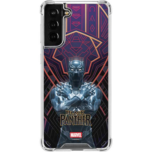 Marvel Black Panther Wakanda Salute Galaxy S21 Plus 5G Clear Case