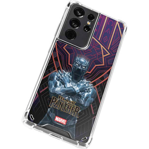 Marvel Black Panther Wakanda Salute Galaxy S21 Ultra 5G Clear Case