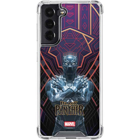 Marvel Black Panther Wakanda Salute Galaxy S22 Clear Case