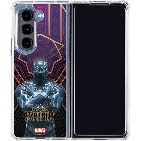 Marvel Black Panther Wakanda Salute Galaxy Z Fold5 5G Clear Case