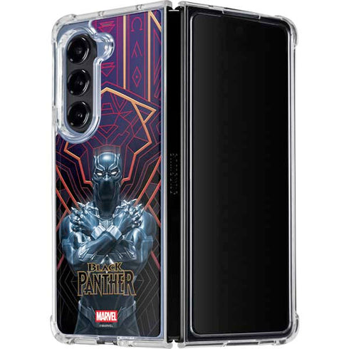 Marvel Black Panther Wakanda Salute Galaxy Z Fold5 5G Clear Case