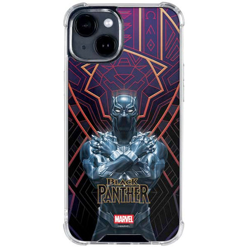 Marvel Black Panther Wakanda Salute iPhone 15 Plus Clear Case