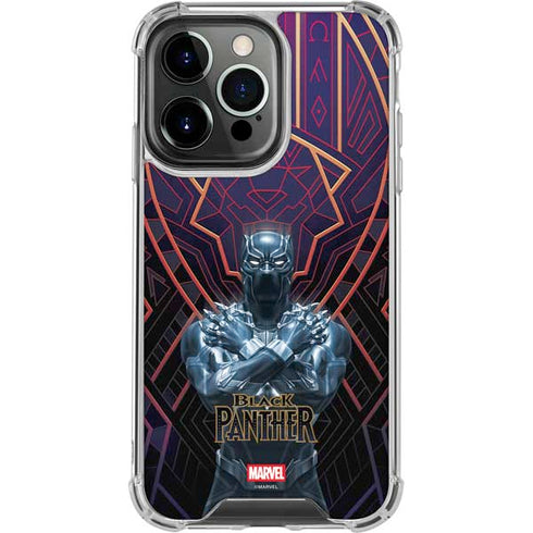 Marvel Black Panther Wakanda Salute iPhone 15 Pro Clear Case