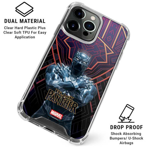 Marvel Black Panther Wakanda Salute iPhone 15 Pro Max Clear Case