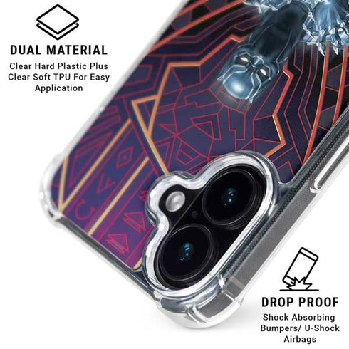 Marvel Black Panther Wakanda Salute iPhone 16 Clear Case