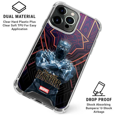 Marvel Black Panther Wakanda Salute iPhone 16 Pro Clear Case