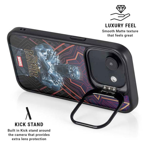 Marvel Black Panther Wakanda Salute iPhone 16e Kickstand Case
