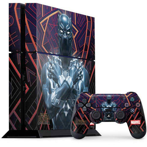 Marvel Black Panther Wakanda Salute PS4 Console and Controller Bundle Skin