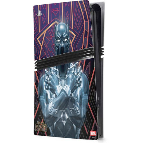 Marvel Black Panther Wakanda Salute PS5 Pro Console Skin