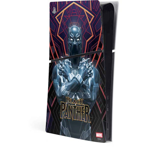 Marvel Black Panther Wakanda Salute PS5 Slim Digital Edition Console Skin