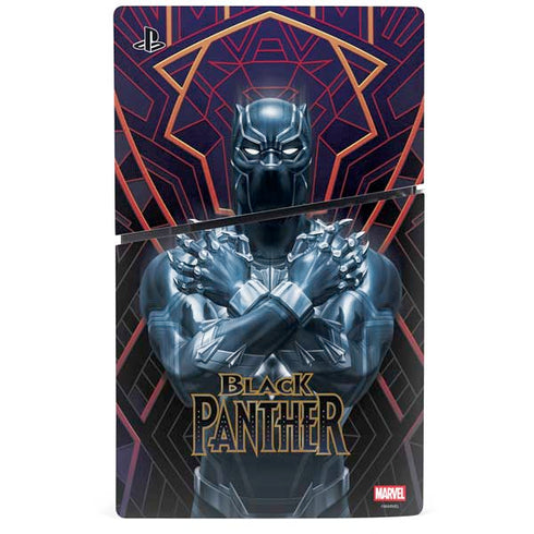 Marvel Black Panther Wakanda Salute PS5 Slim Disk Console Skin