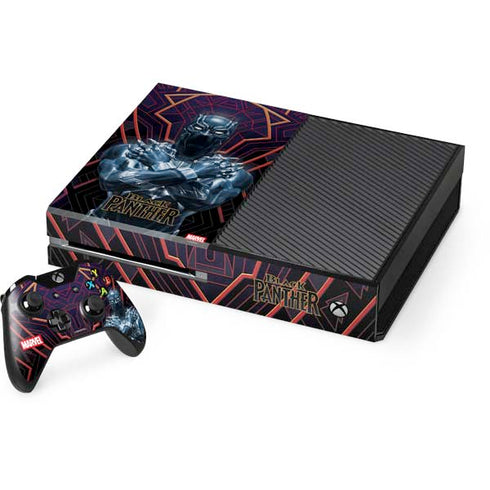 Marvel Black Panther Wakanda Salute Xbox One Console and Controller Bundle Skin