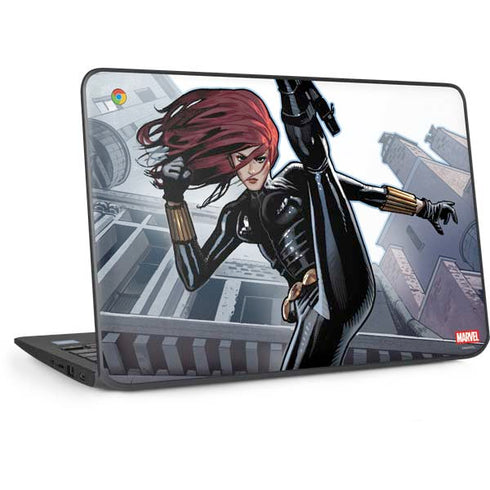 Marvel Black Widow High Kick HP Chromebook Skin