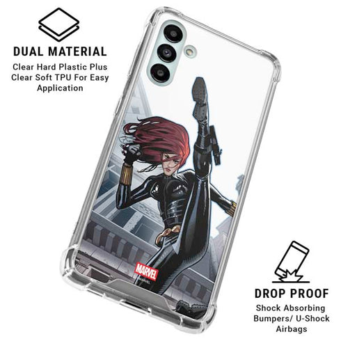 Marvel Black Widow High Kick Galaxy A13 5G Clear Case