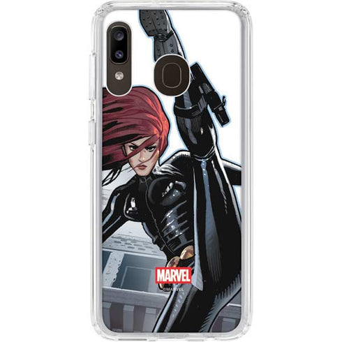 Marvel Black Widow High Kick Galaxy A20 Clear Case