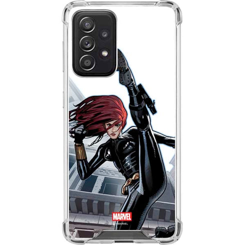 Marvel Black Widow High Kick Galaxy A52 5G Clear Case