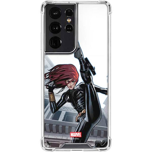 Marvel Black Widow High Kick Galaxy S21 Ultra 5G Clear Case