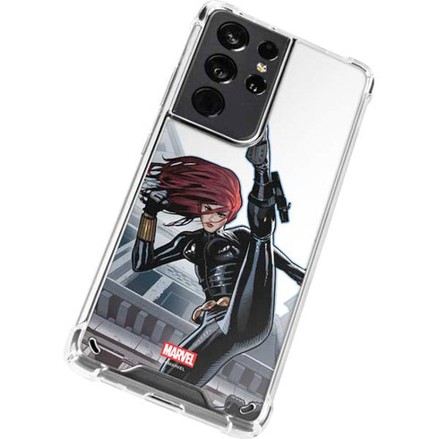 Marvel Black Widow High Kick Galaxy S21 Ultra 5G Clear Case