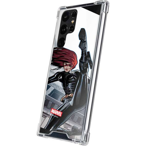 Marvel Black Widow High Kick Galaxy S22 Ultra Clear Case
