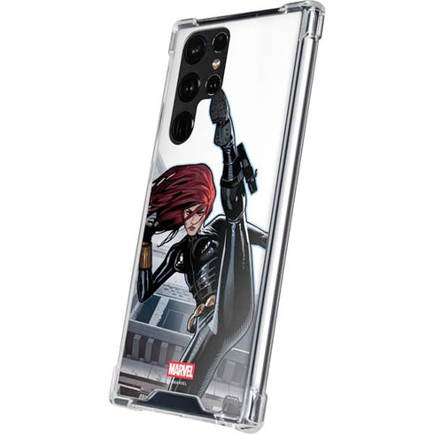 Marvel Black Widow High Kick Galaxy S23 Ultra Clear Case