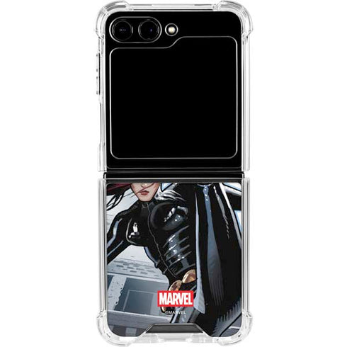 Marvel Black Widow High Kick Galaxy Z Flip6 Clear Case