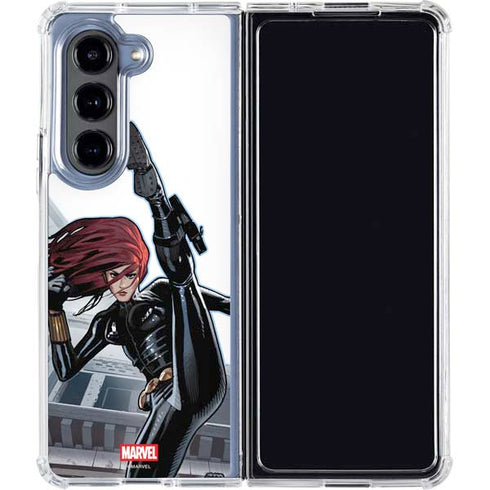 Marvel Black Widow High Kick Galaxy Z Fold5 5G Clear Case