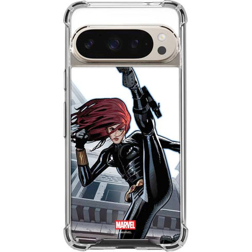 Marvel Black Widow High Kick Google Pixel 9 Pro XL Clear Case