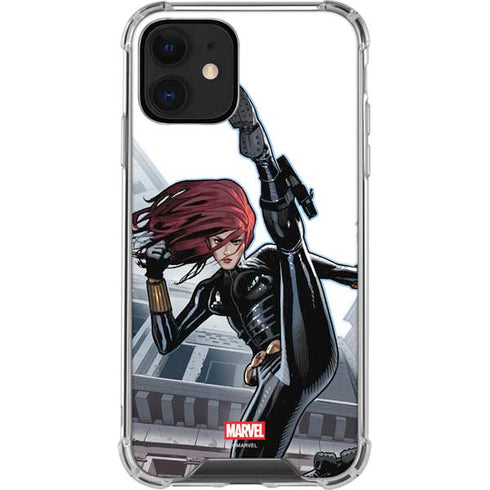 Marvel Black Widow High Kick iPhone 12 Clear Case