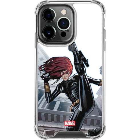 Marvel Black Widow High Kick iPhone 13 Pro Clear Case
