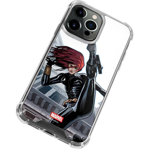 Marvel Black Widow High Kick iPhone 13 Pro Clear Case