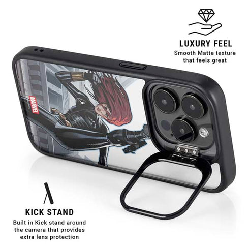 Marvel Black Widow High Kick iPhone 14 Pro Kickstand Case