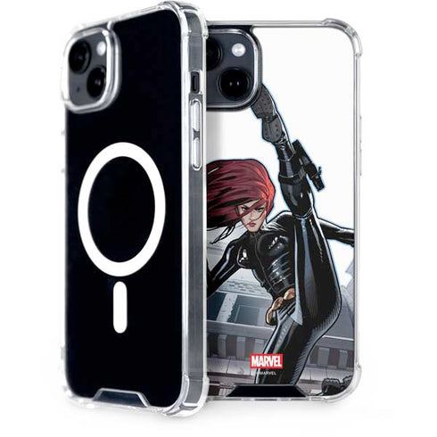 Marvel Black Widow High Kick iPhone 15 Plus MagSafe Case