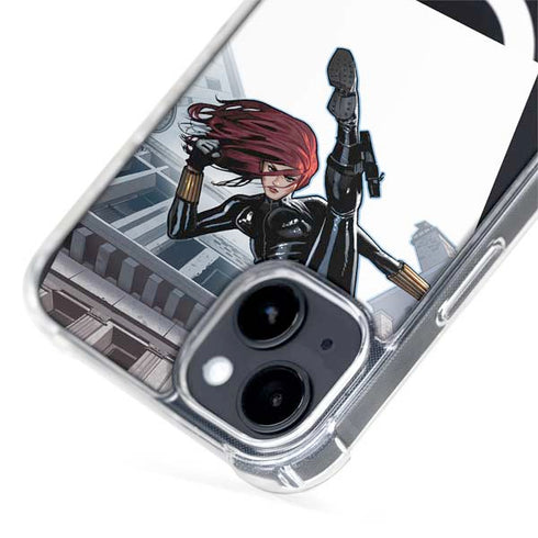 Marvel Black Widow High Kick iPhone 15 Plus MagSafe Case